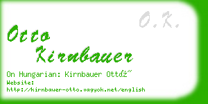 otto kirnbauer business card